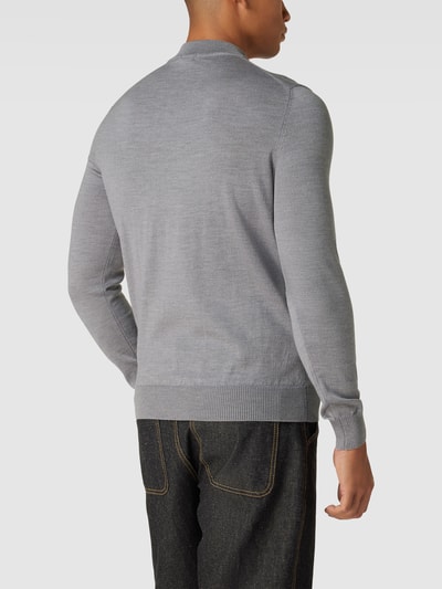 JOOP! Collection Gebreide pullover met opstaande kraag, model 'Davide' Lichtgrijs gemêleerd - 5