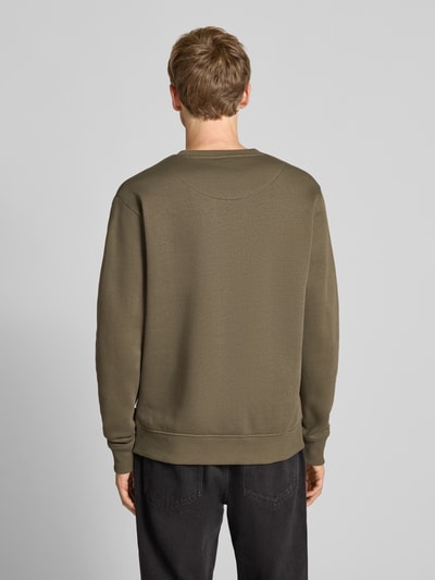 Pepe Jeans Regular fit sweatshirt van katoenmix, model 'MACBETH' Olijfgroen - 5