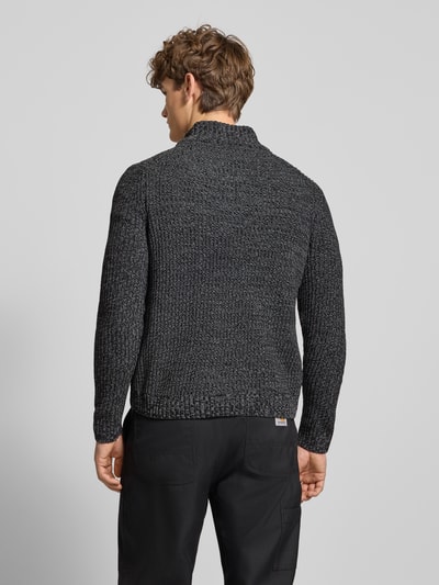 Only & Sons Regular fit schipperstrui met korte ritssluiting, model 'JOIN' Antraciet - 5