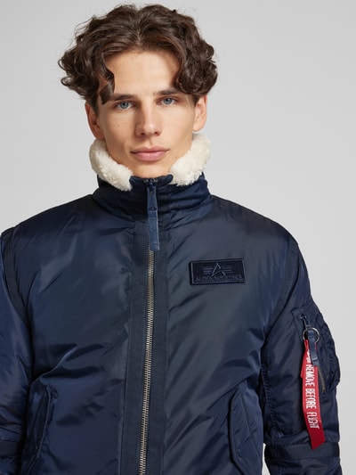 Alpha Industries Bomberjacke mit Stehkragen Marine 3