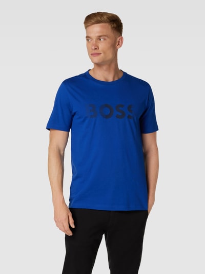 BOSS Green T-Shirt mit Label-Print Royal 4