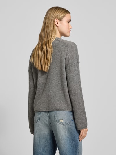 Marc O'Polo Oversized gebreid jack van pure scheerwol  Middengrijs - 5