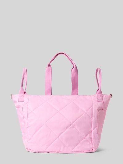 Produktfoto, Shopper mit Stitching Modell 'Love' von miss goodlife, różowy kolor, steppnähte, tragehenkel, odpinany pasek na ramię, główna komora z zapięciem na magnes, szerokość w rozmiarze 1: 33 cm, długość w rozmiarze 1: 59 cm, głębokość w rozmiarze 1: 22 cm, długość paska na ramię w rozmiarze 1: 58 cm