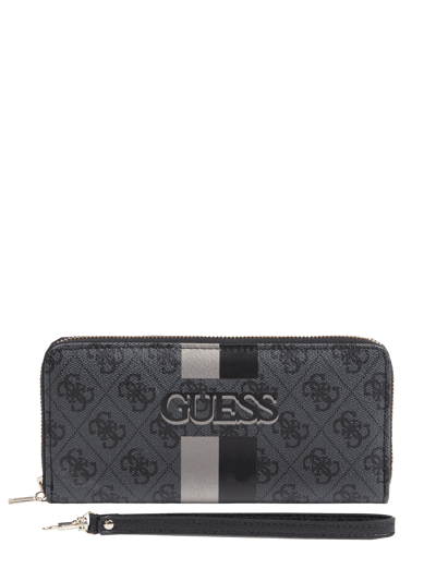 Guess Portemonnaie mit Handschlaufe  Metallic Schwarz 1