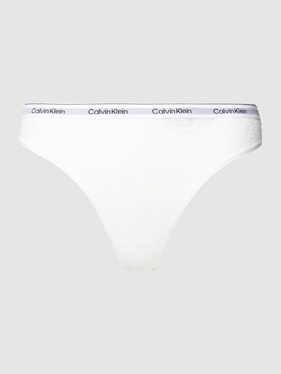 Calvin Klein Underwear Stringi ze zwierzęcym nadrukiem Biały 1