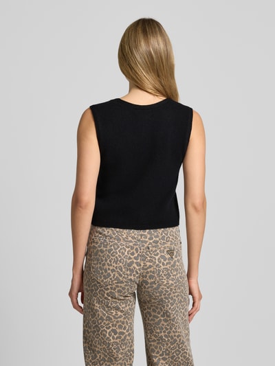 Christian Berg Woman Mouwloos vest van puur kasjmier Zwart - 5