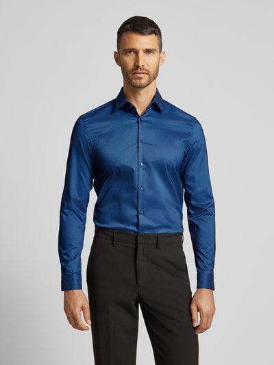 Jake*s Slim Fit Business-Hemd mit Knopfleiste Royal 4