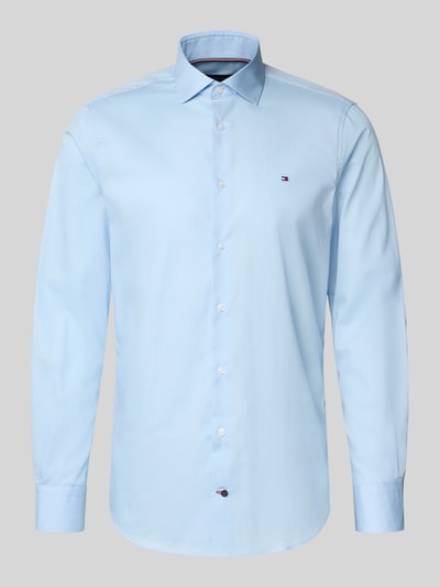 Tommy Hilfiger Tailored Slim fit zakelijk overhemd van puur katoen Bleu - 2