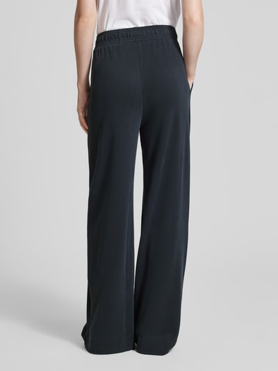 mbyM Straight leg stoffen broek met elastische band, model 'Asaka' Zwart - 5