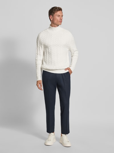 Drykorn Gebreide pullover met opstaande kraag, model 'EDDARD' Offwhite - 1