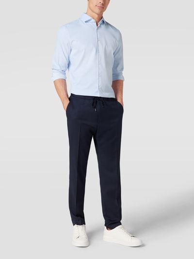 Jake*s Slim Fit Slim fit zakelijk overhemd met streepmotief Bleu - 1