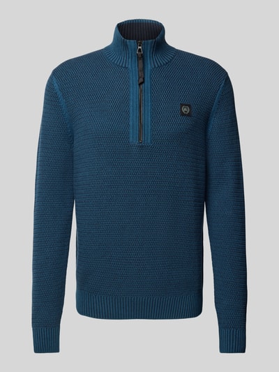 Lerros Gebreide pullover met opstaande kraag Donkerblauw - 2