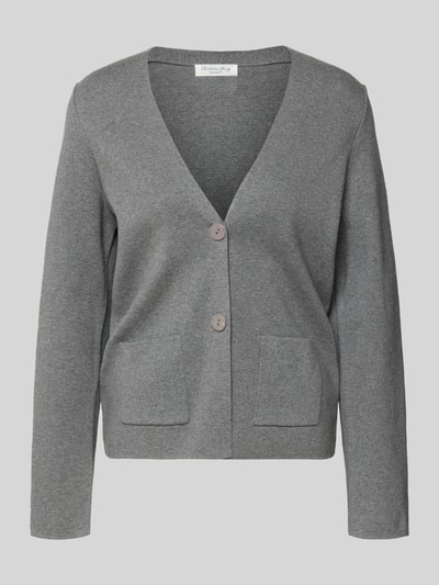 Christian Berg Woman Gebreide pullover met V-hals Zilver gemêleerd - 2