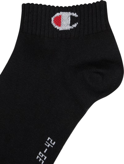 CHAMPION Sokken met labeldetail in een set van 3 paar, model 'Quarter Sock' Zwart - 3