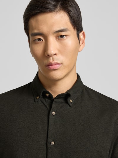 SELECTED HOMME Regular fit vrijetijdsoverhemd van puur biologisch katoen, model 'REGNOAH' Donkergroen - 3