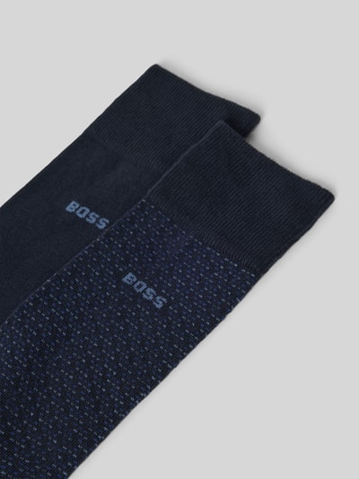 BOSS Socken mit Label-Print im 2er-Pack Marine 2