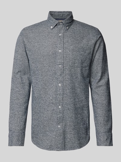 Jack & Jones Premium Slim fit vrijetijdsoverhemd met button-downkraag, model 'BLUNORRIS' Marineblauw - 2