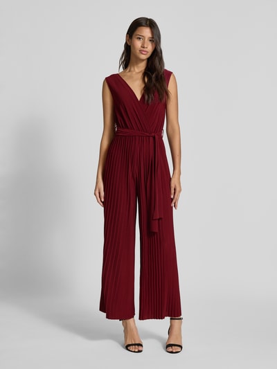 ZABAIONE Kombinezon w kopertowym stylu model ‘Romper’ Czerwony 4