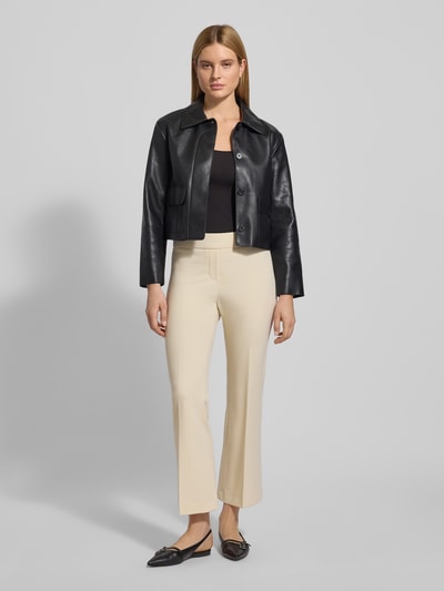 SEDUCTIVE Stoffen broek met bandplooien model 'NANETTE' Ecru - 1