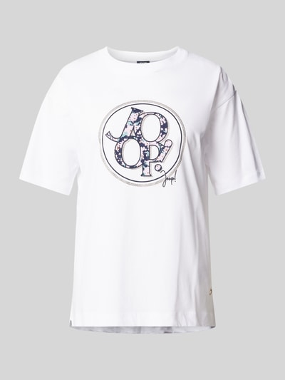 JOOP! T-shirt met strass-steentjes, model 'Tashi' Offwhite - 2