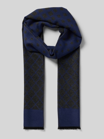 Christian Berg Men Schal mit Ausfransungen Marine 1