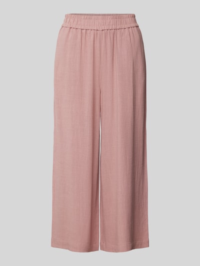 Pieces Wide leg stoffen broek met verkort model, model 'VINSTY' Mauve - 2