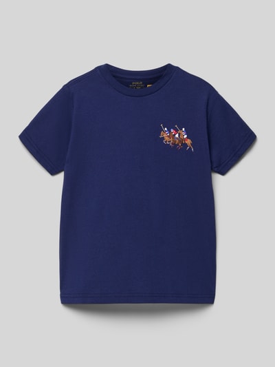 Polo Ralph Lauren Kids t-shirt o kroju regular fit z czystej bawełny Granatowy 1