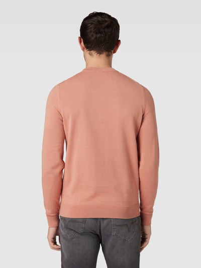 HUGO Gebreide pullover met labelpatch, model 'San Cassius' Oudroze - 5