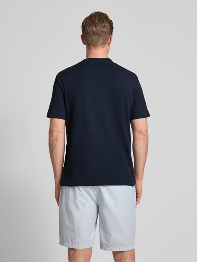 Tom Tailor Regular Fit T-Shirt aus Baumwoll-Mix Dunkelblau 5
