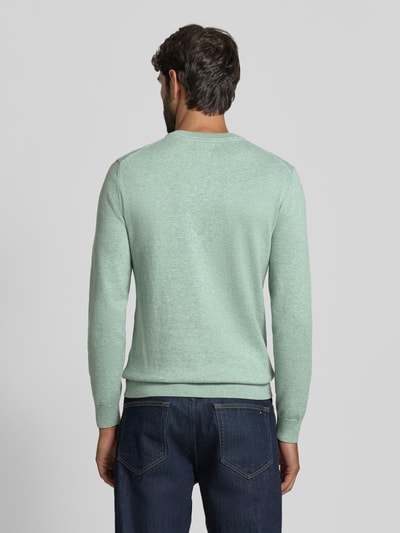 MCNEAL Strickpullover aus Baumwoll-Kaschmir-Mix mit Rundhalsausschnitt Mint Melange 5