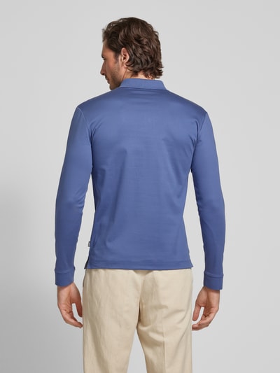 BOSS Poloshirt met labelstitching, model 'PADO' Bleu - 5