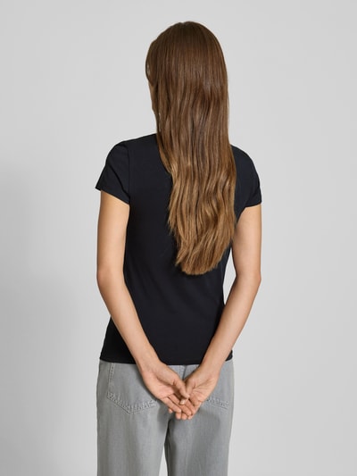 ARMANI EXCHANGE T-shirt z detalem z logo Czarny 5