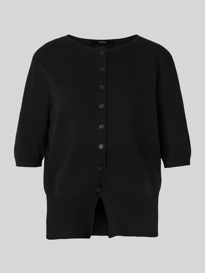 Someday Cardigan van viscosemix met 3/4-mouwen, model 'Tinala' Zwart - 2
