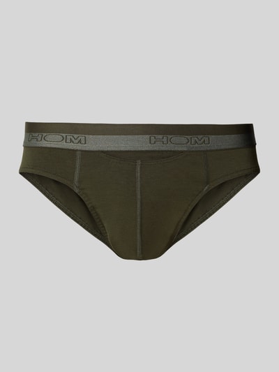 HOM Slip mit elastischem Logo-Bund Khaki 1