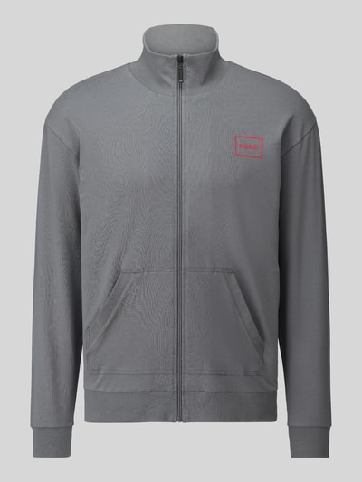 Produktfoto, szara bluza rozpinana z mieszanki bawełny Regular Fit Sweatjacke aus Baumwoll-Mix Modell 'Laze Zip Jacket' od HUGO, męska bluza rozpinana od HUGO