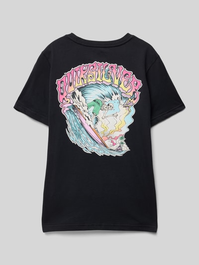 Quiksilver T-shirt z nadrukiem z motywem model ‘TIMES UP’ Czarny 3