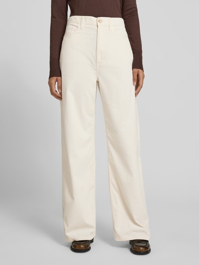 Polo Ralph Lauren Spodnie sztruksowe z szerokimi nogawkami i 5 kieszeniami Biały 4