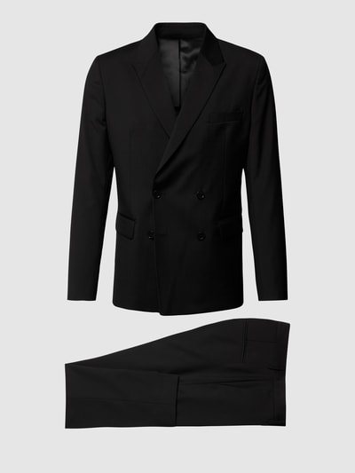 Stylebop Slim Fit Anzug aus Schurwolle Black 2