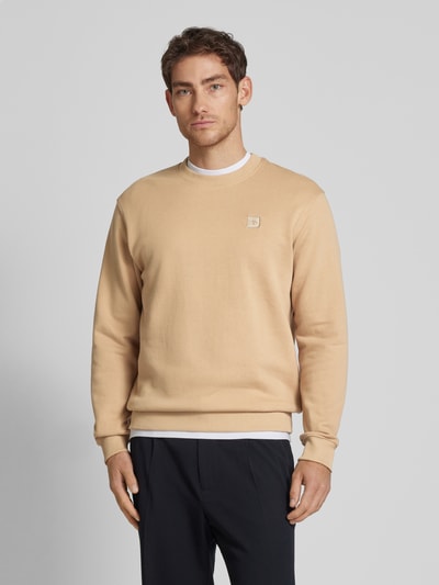 Scotch & Soda Sweatshirt mit Logo-Badge Beige 4