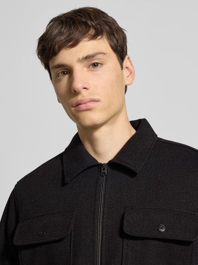 G-Star Raw Regular Fit Hemdjacke mit Reißverschluss Black 3