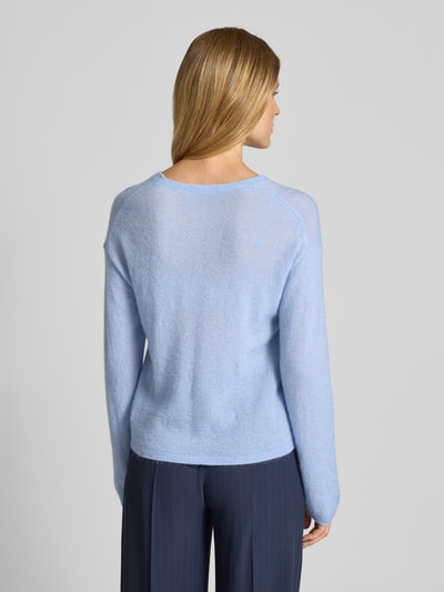 MOS MOSH Strickpullover mit Rundhalsausschnitt Modell 'Mape' Hellblau 5