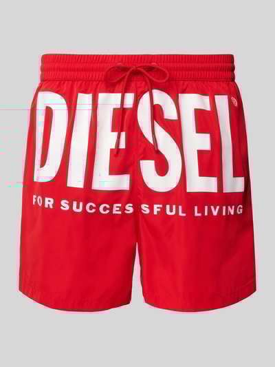 Diesel Badehose mit elastischem Bund Modell 'KEN' Rot 1