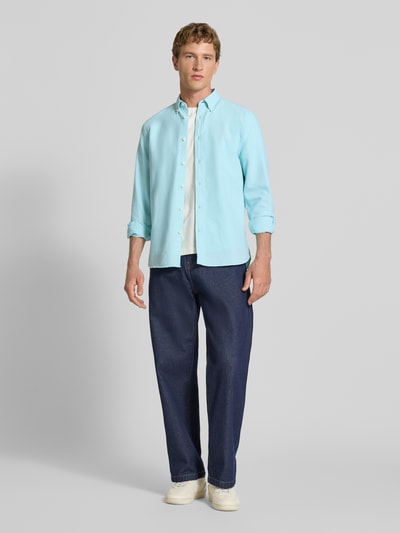 Superdry Regular Fit Freizeithemd mit Logo-Stitching Hellblau 1
