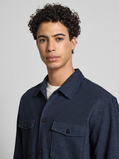 Only & Sons Kurtka koszulowa o kroju regular fit z dodatkiem wiskozy model ‘MARK’ Ciemnoniebieski 3