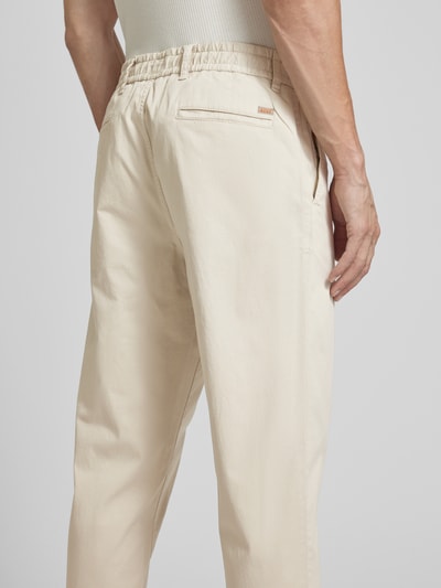 BOSS Orange Tapered fit chino met elastische band Beige - 3