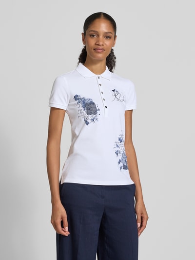 Lauren Ralph Lauren Poloshirt met korte knoopsluiting, model 'KIEWICK' Wit - 4