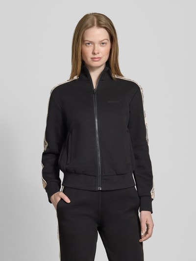 Guess Activewear Sweatjacke mit Label-Print Modell 'BRITNEY' Black 4
