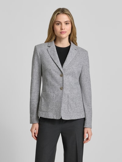 WHITE LABEL Slim Fit Blazer aus Woll-Mix mit Reverskragen Hellgrau 4