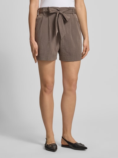 ONLY Regular Fit Bermudas aus Viskose-Mix Modell 'MARSA' Taupe 4