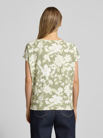 s.Oliver RED LABEL loose fit T-shirt van viscosemix Kaki - 5